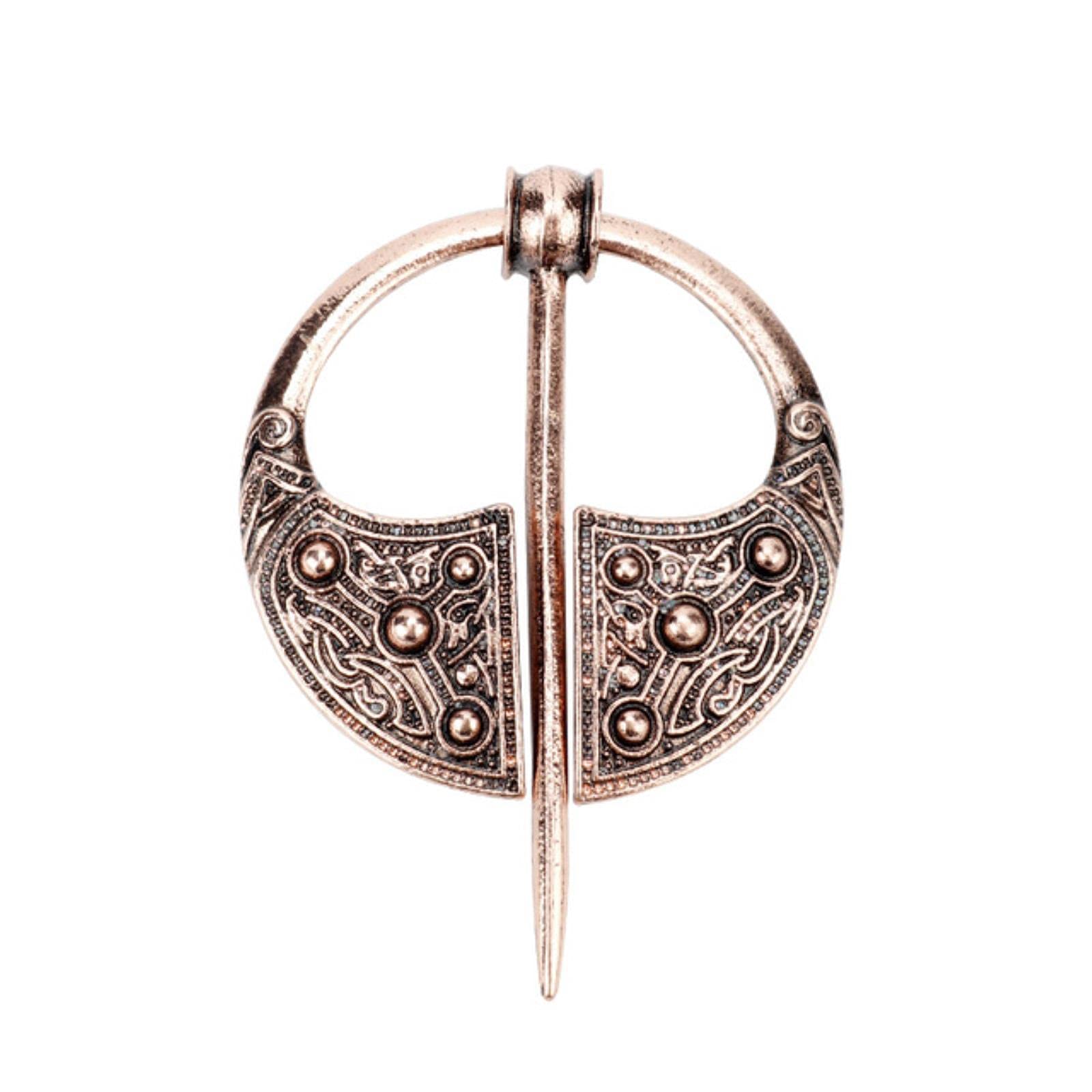 HCMA Viking Runes Pin Elder Badge Cloak Pin Wicca Magical Norse Brooch Ancient Mythology Asatru Vintage Jewelry