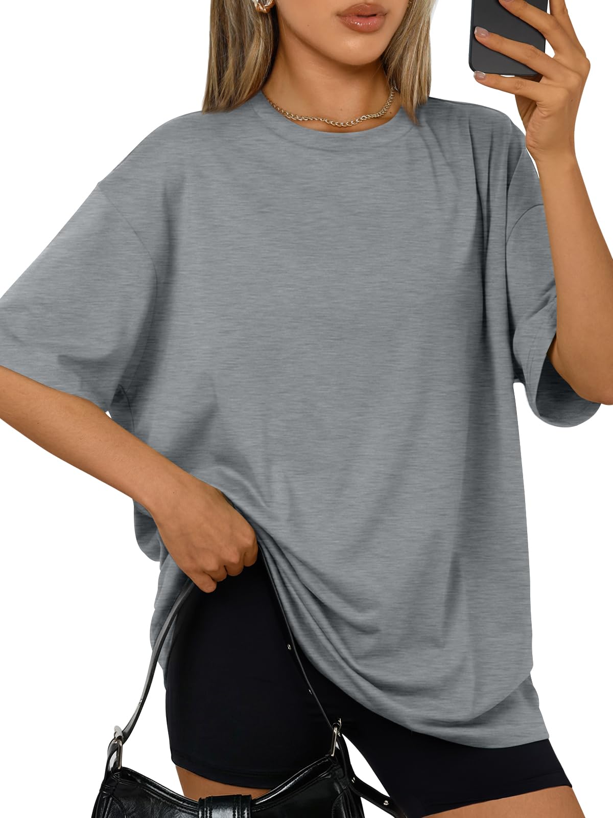Trendy Queen Womens Oversized T-Shirts Short Sleeves Workout Tops | Casual Summer Gym Tees Plus Size Fashion Clothes 2026