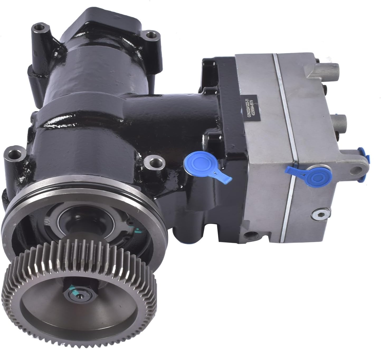 Air Brake Compressor with Gear Compatible with PACCAR MX13 Replacement for OE 2139800 2121411 9122180000 9122180020