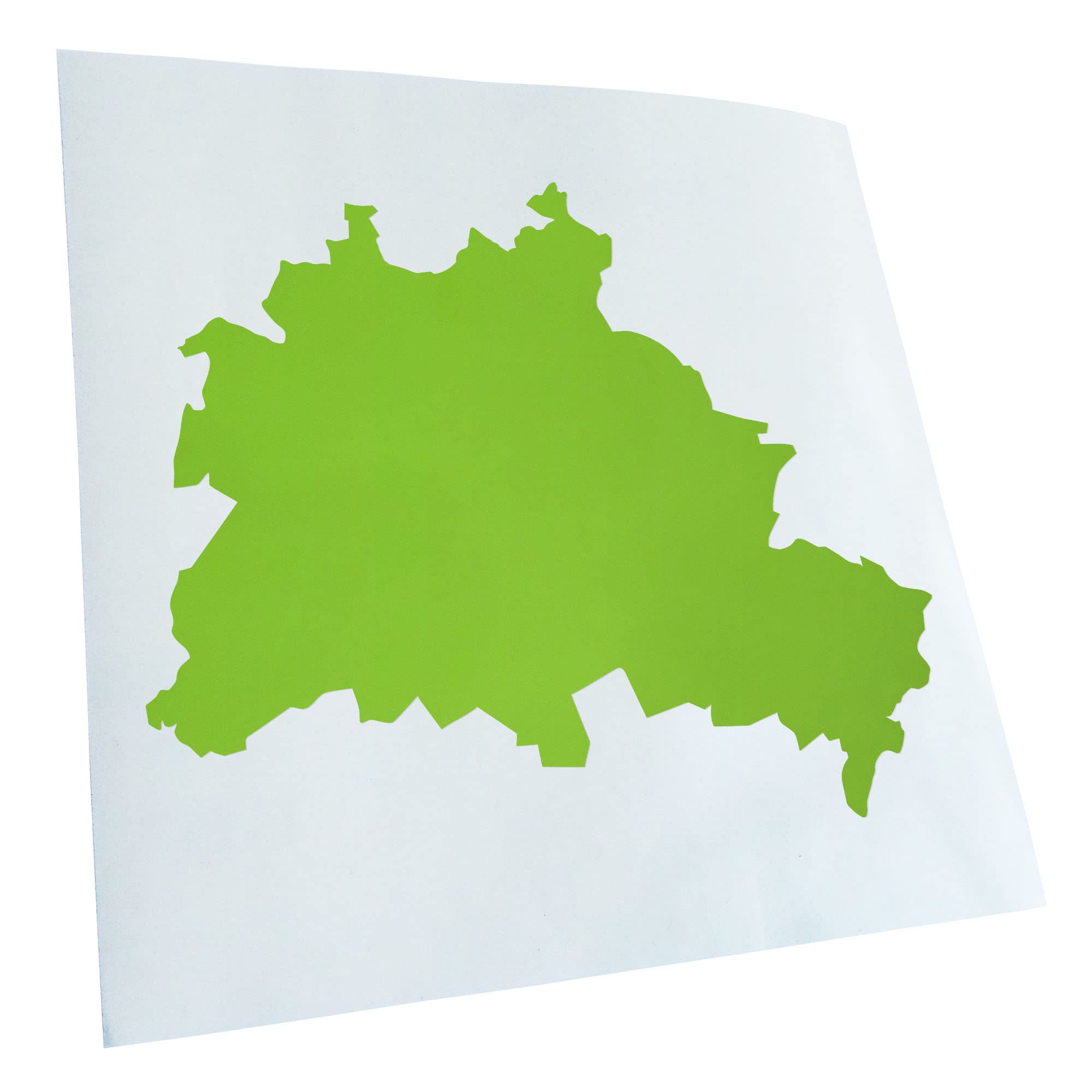 Kiwistar - Car Sticker - Green - 40 x 33 cm Berlin Germany Silhouette - Rear Window Car Sticker Weatherproof for Car Truck Moped Truck - Sticker Exterior Self-Adhesive Tuning Accessories for Windows