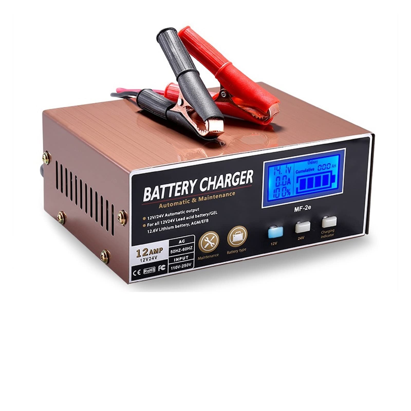 Caricabatteria for auto 12V24V multifunzione intelligente Riparazione automatica AGM al litio da 12,6 V piombo,Fornitura automobilistica