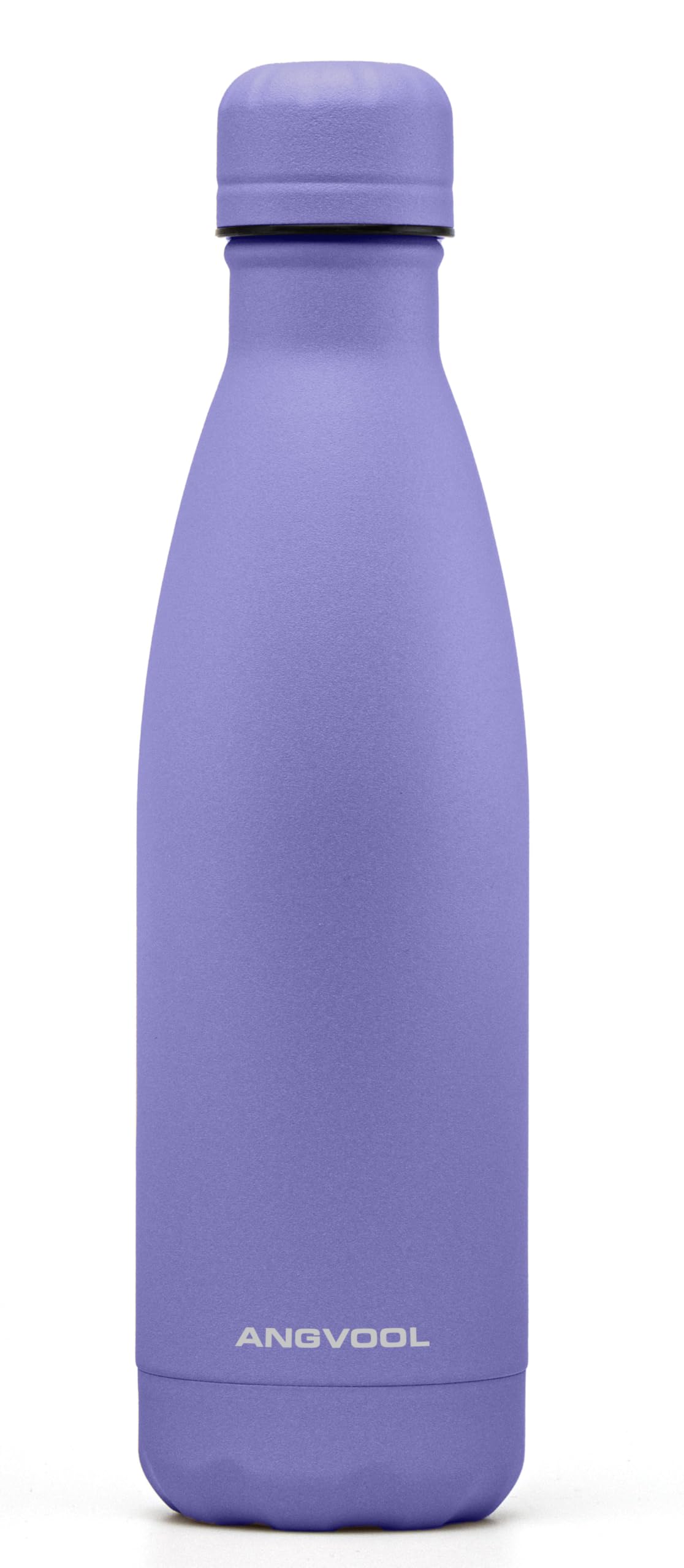 ANGVOOL Insulated Water Bottle, Stainless Steel Metal Thermal Flask for Hot and Cold Drinks, Leak Proof BPA Free Drinking Bottles for Kids or Adults (Purple, 500ml) โ image 1