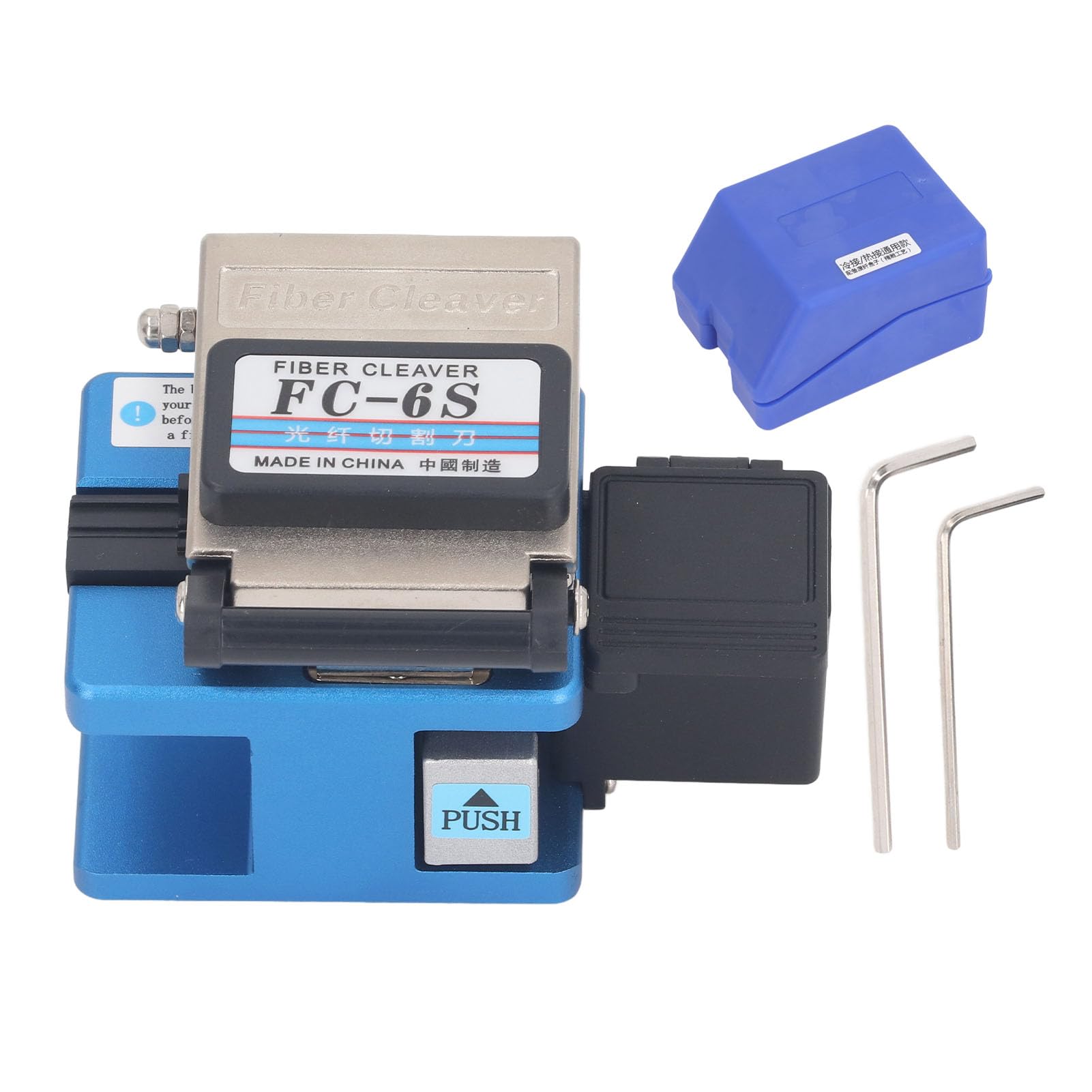 Kit de Cuchilla de Fibra, Kit de Herramientas de Cuchilla de Fibra con Caja de Almacenamiento de Coleta FC? 6s Azul, Diapositivas Espesas, Ventajas Múltiples para Cable óptico, Utilidad de Utilidad