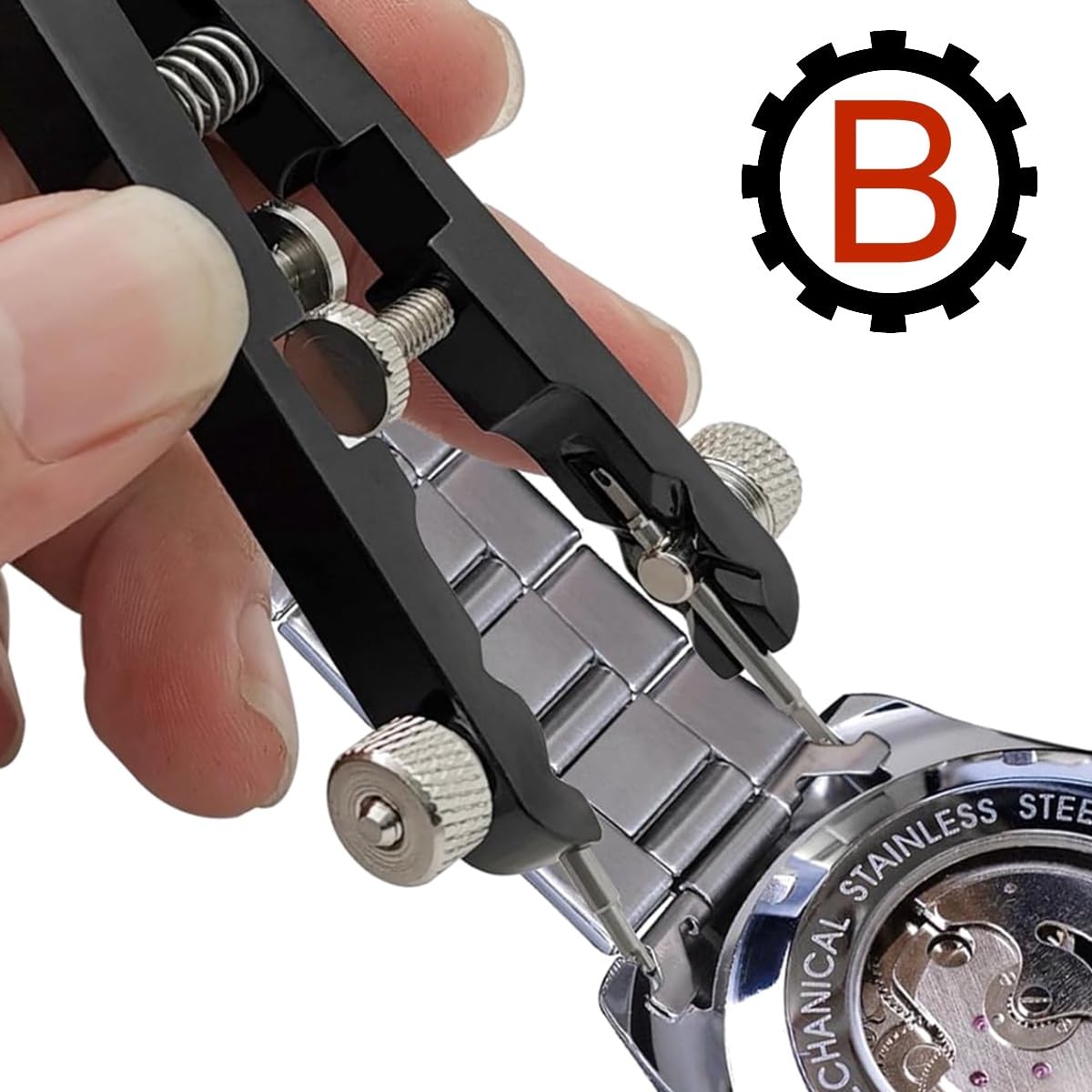 Federstegzange Multi-Flex mit Gabel-Set zur Montage und Demontage von Uhrenarmbändern und deren Federstege