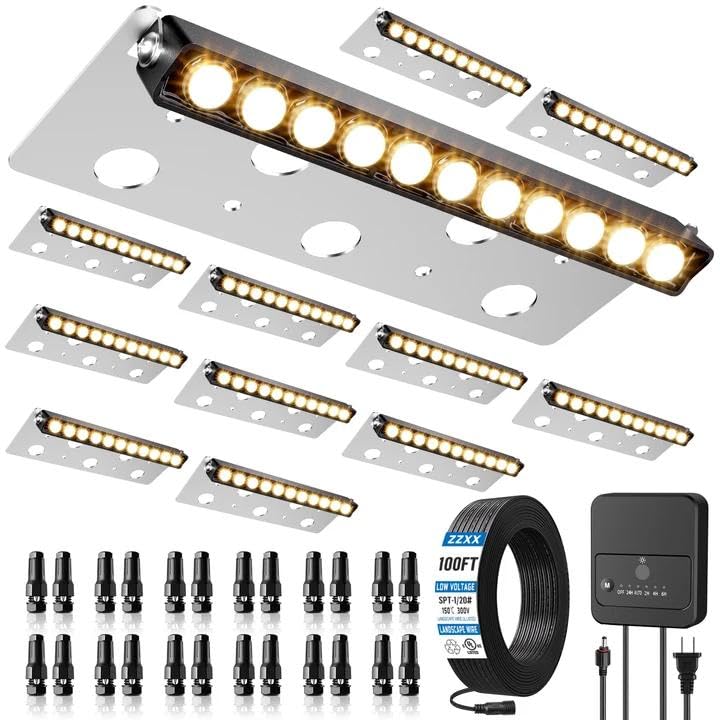 ZZXX All-in-One Retaining Wall Lights with Transformer 2700K Step Lights