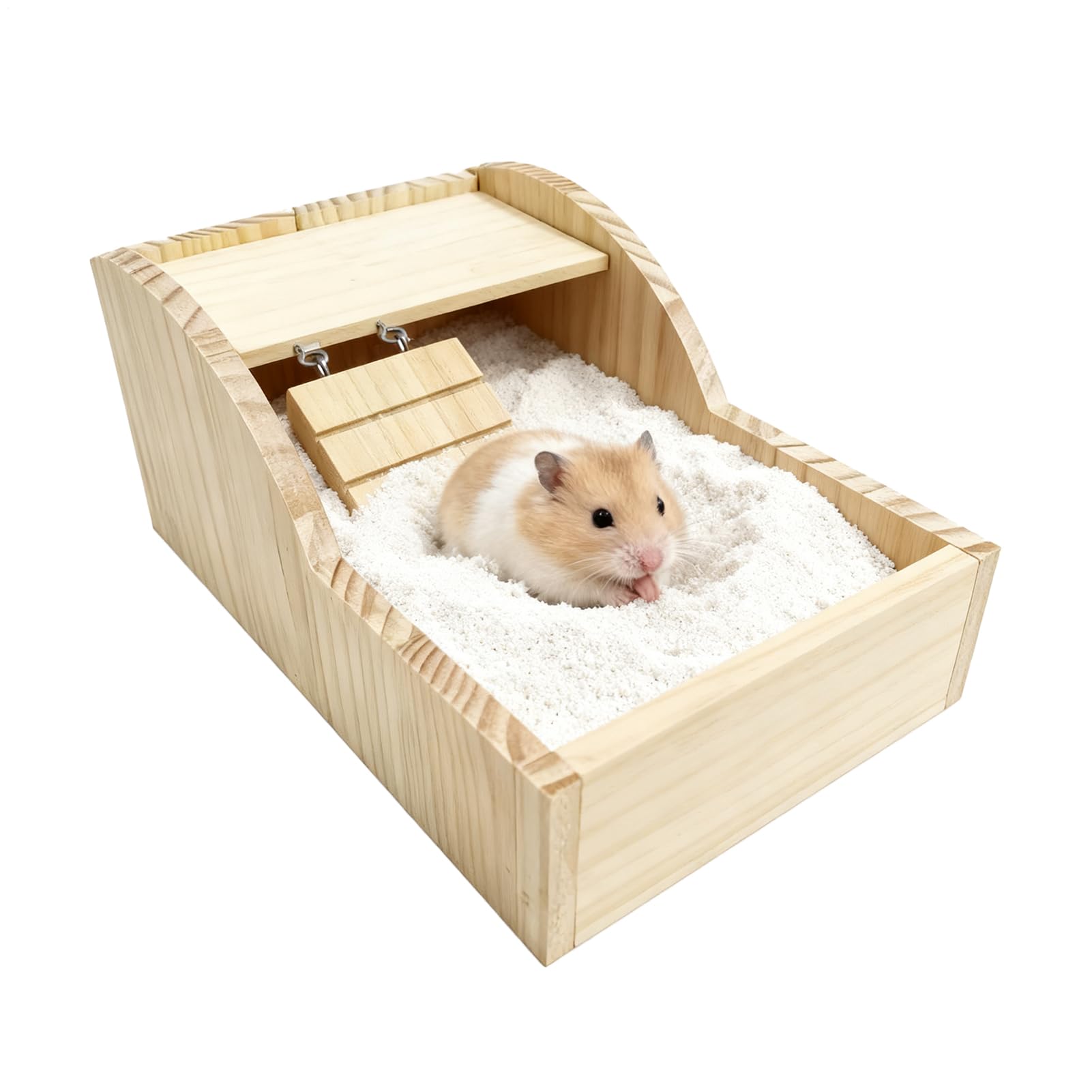 Baignoire à sable pour hamster amovible contre le stress des rongeurs