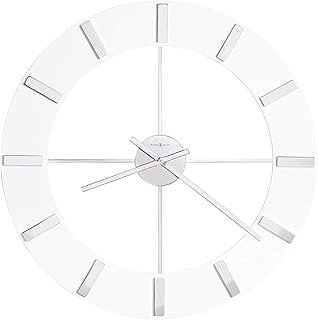 Howard Miller Pearl Wall Clock 625-596 â€“ 30â€ Oversized High-Gloss White Finish with Quartz Movement