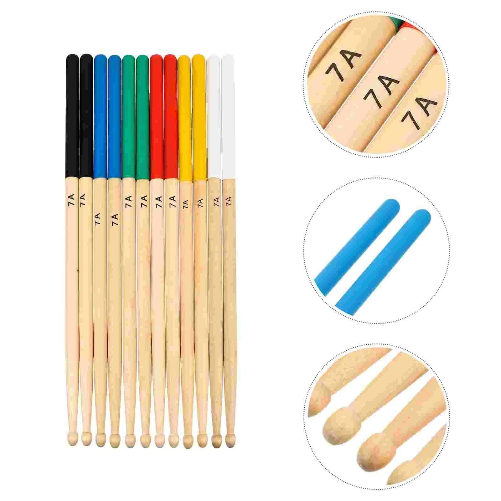 6 Paar Drumsticks Pack 7A Drumsticks Aus Ahornholz Drumsticks Aus Holz Für Das Spielen Von Schlagzeugern Trommelstöcke für Anfänger