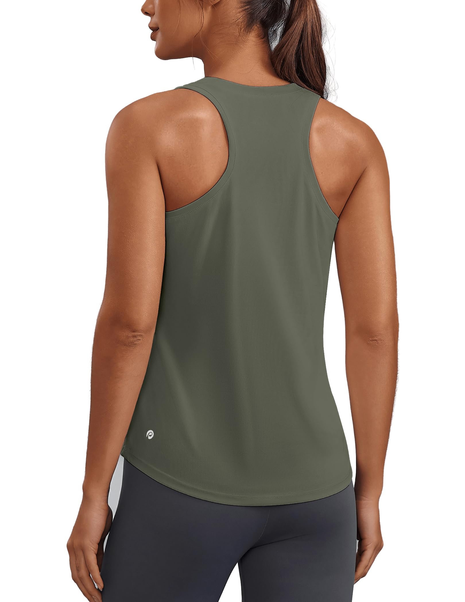 PINSPARK Soft Racerback Tank Tops for Women UPF 50+ Quick Dry Workout Tops