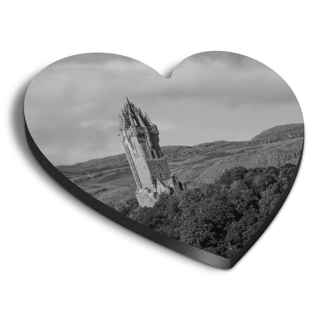 Destination Vinyl Ltd Multicolor 1 X Heart Mdf Magnets - Wallace Monument Scotland Uk 41916