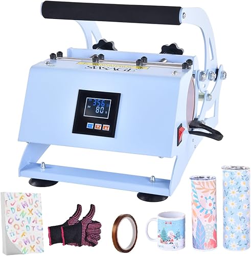 Miniatura 1 de Prensa de calor para vasos, máquina de prensa de sublimación para vasos rectos, 30 onzas, 20 onzas, 16 onzas, vasos de 15 onzas, tarros de 11 onzas,