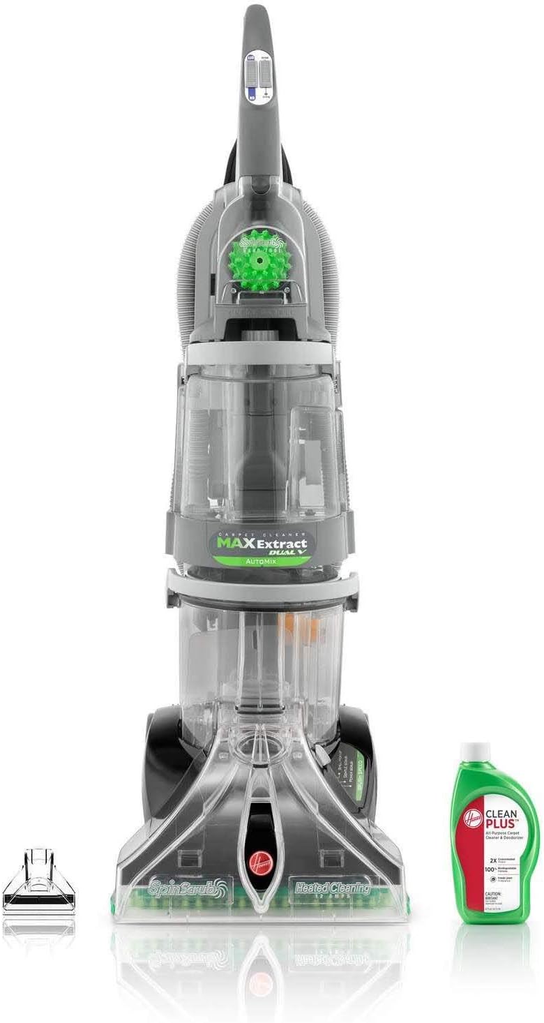 Hoover Carpet Cleaner Max Extract Dual V WidePath Carpet Cleaner Machine F7412900,Black