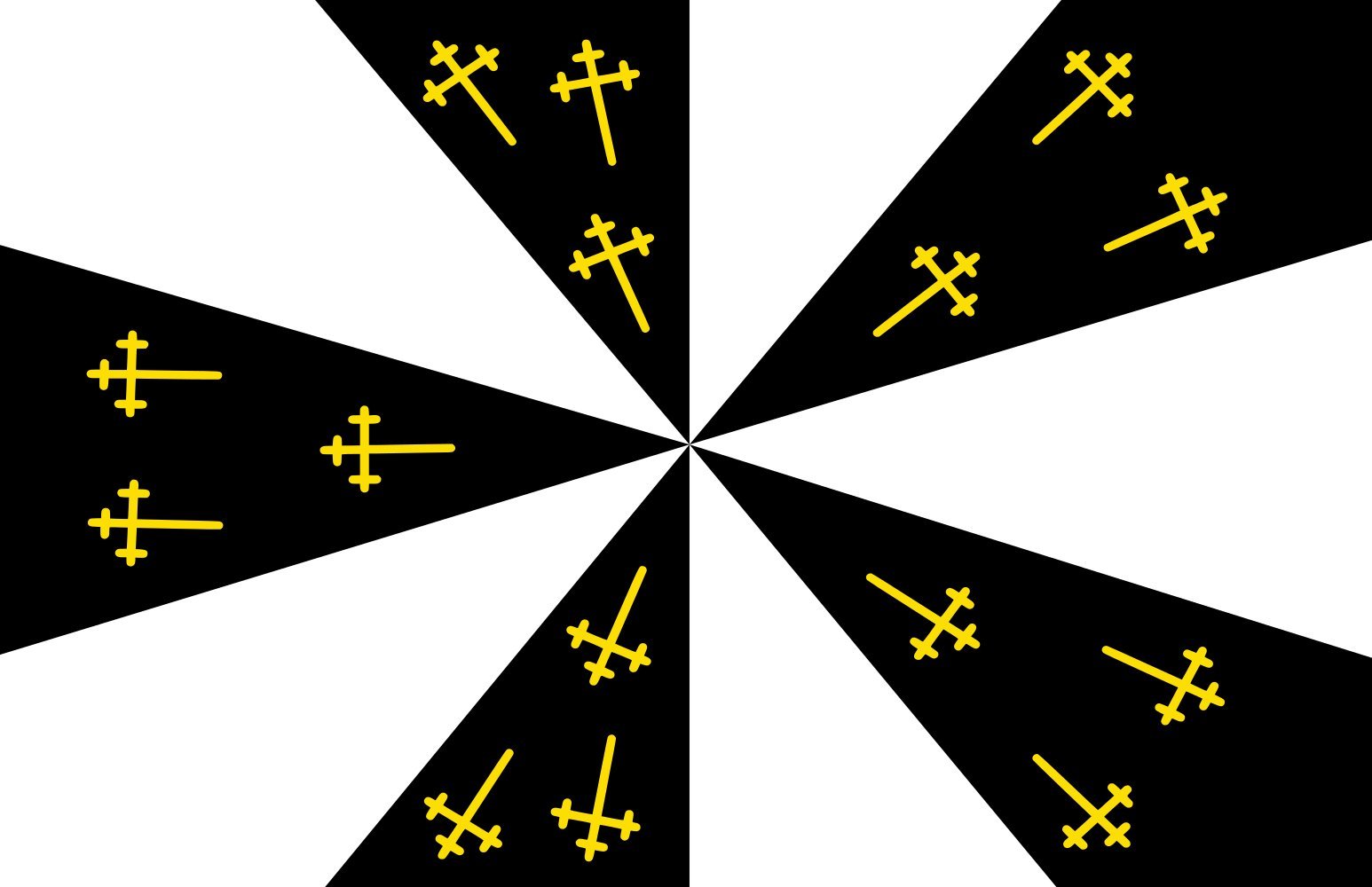 Drapeau d'Edingen grand format pour mât de mairie et cérémonies officielles
