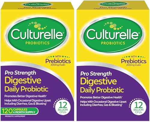 Culturelle Pro Strength - Probiótico diario, cápsulas digestivas, cepa probiótica de origen natural probado para apoyar la salud digestiva e