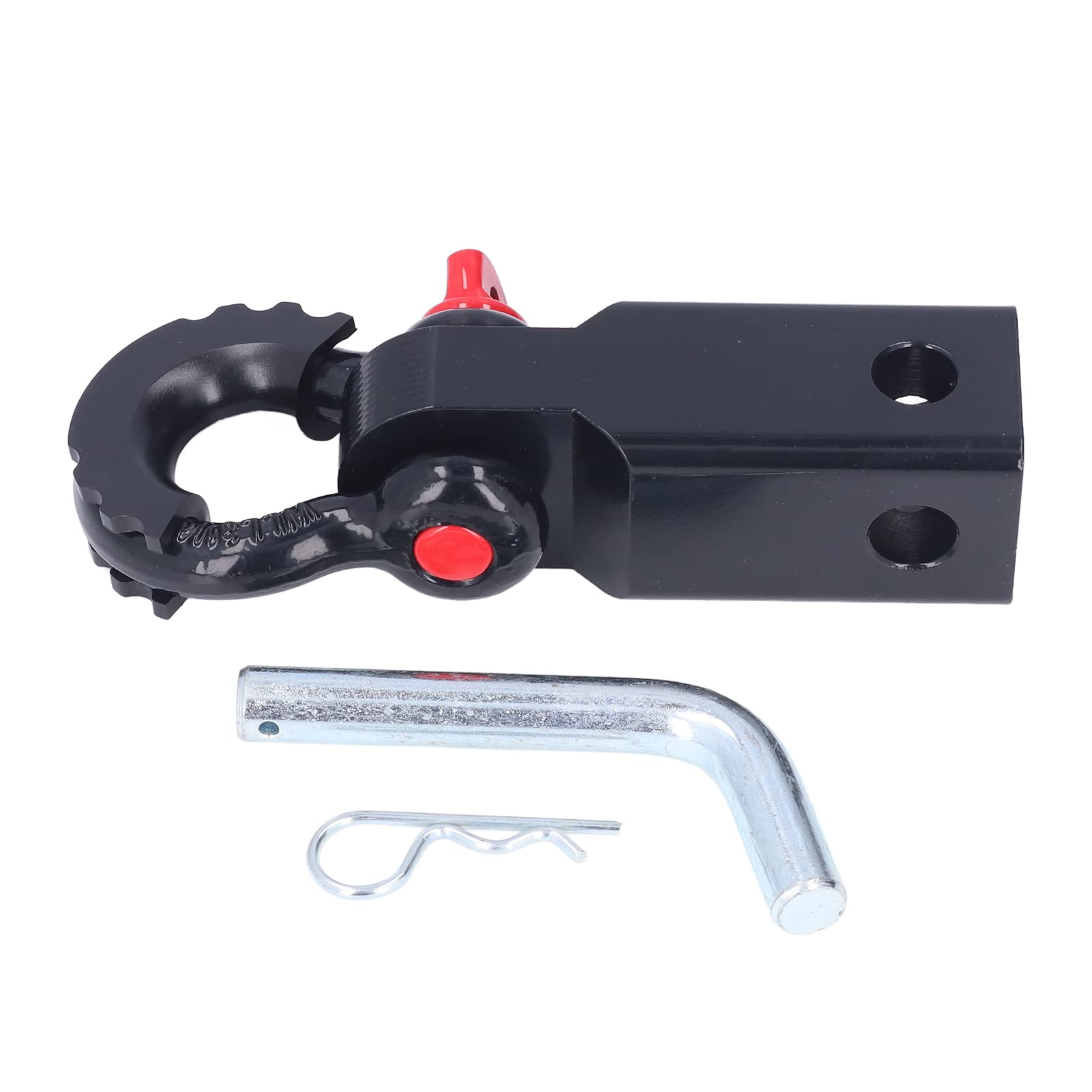 Enganche de Remolque con Montaje de Grillete, Receptor de Enganche de Grillete Resistente a la Corrosión de 2 Pulgadas con Capacidad de Tracción Fuerte para Automóviles, Camiones, Jeeps(negro)