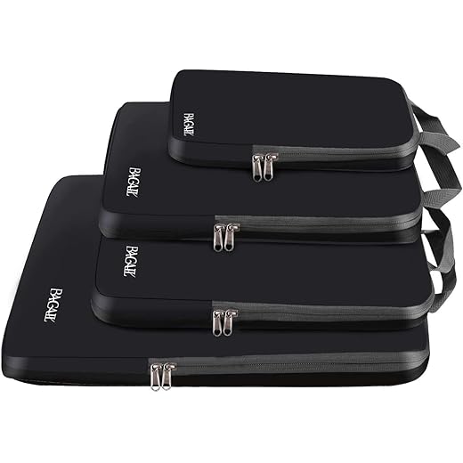 BAGAIL 4 Set/5 Set/6 Set Compression Packing Cubes Travel Accessories Expandable Packing Organizers