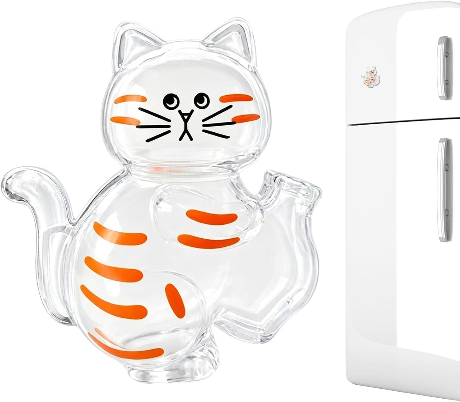 Cat Hair Holder Box Kitten Shaped Transparent Magnetic