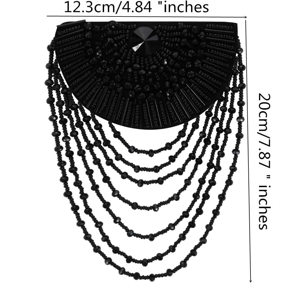 LICHENGTAI 2 Spalline Con Nappe E Catena In Metallo - Accessori Punk Per Giacca E Cappotto