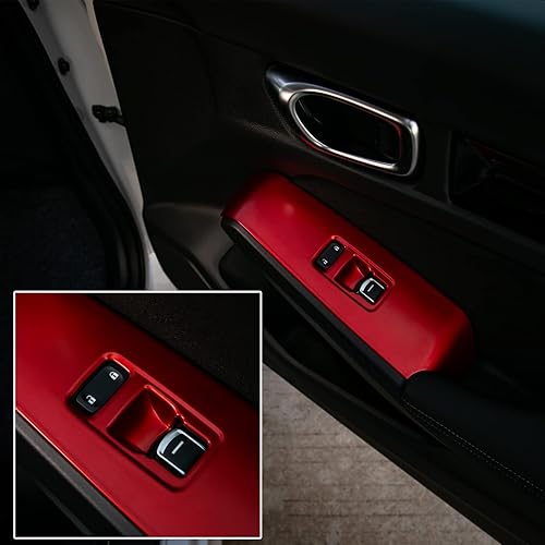 Vista 12 de CKE 4 piezas compatibles con Honda Civic 2026 2025 2024 2023 2022 Accesorios para reposabrazos de puerta de automóvil, ventana de automóvil, panel