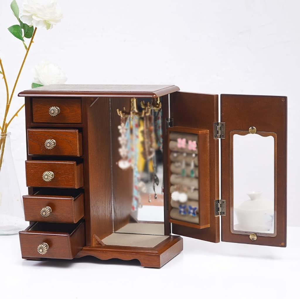 Jewelry Box Organizer Jewelry Box Jewelry Storage Box Jewelry Storage Box Multi -layer Large Capacity Retro Jewelry Organizer Small (A 23x12x27 cm)