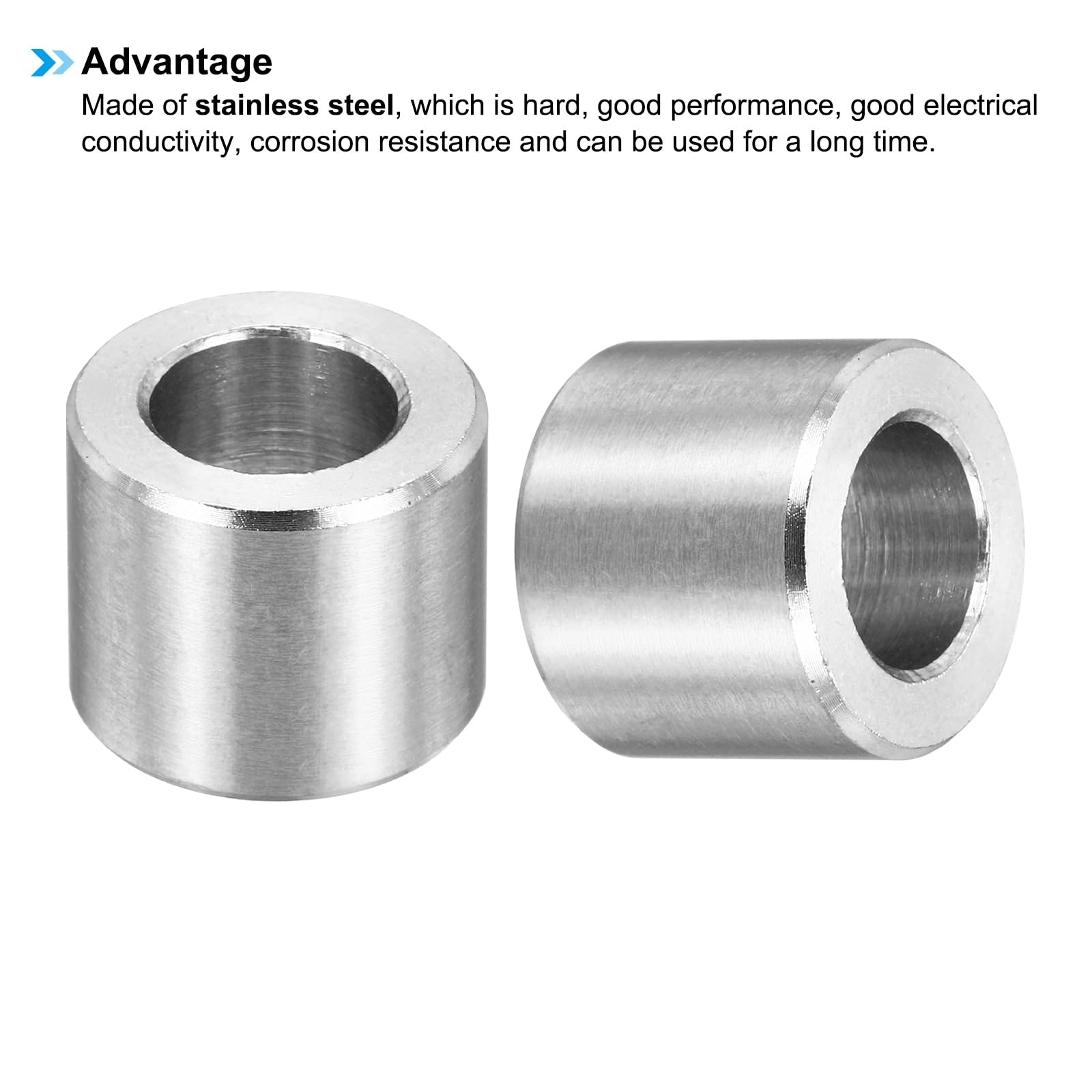 PATIKIL M7 Stainless Steel Spacers, 12Pcs Metal Spacer 7mm ID x 12mm OD x 10mm L Screws Standoff for 1/4" or M7 Screw - Image 4