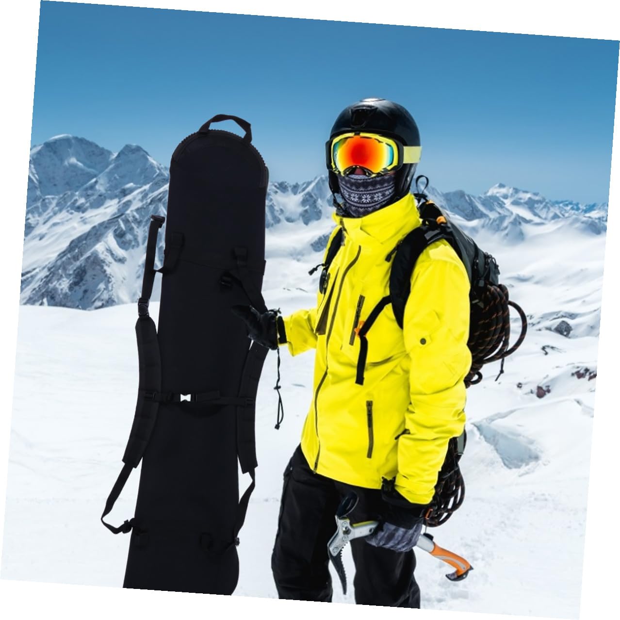 Hemobllo Housse de Snowboard Pratique Housse de Ski Légère Rangement pour Snowboard Noir