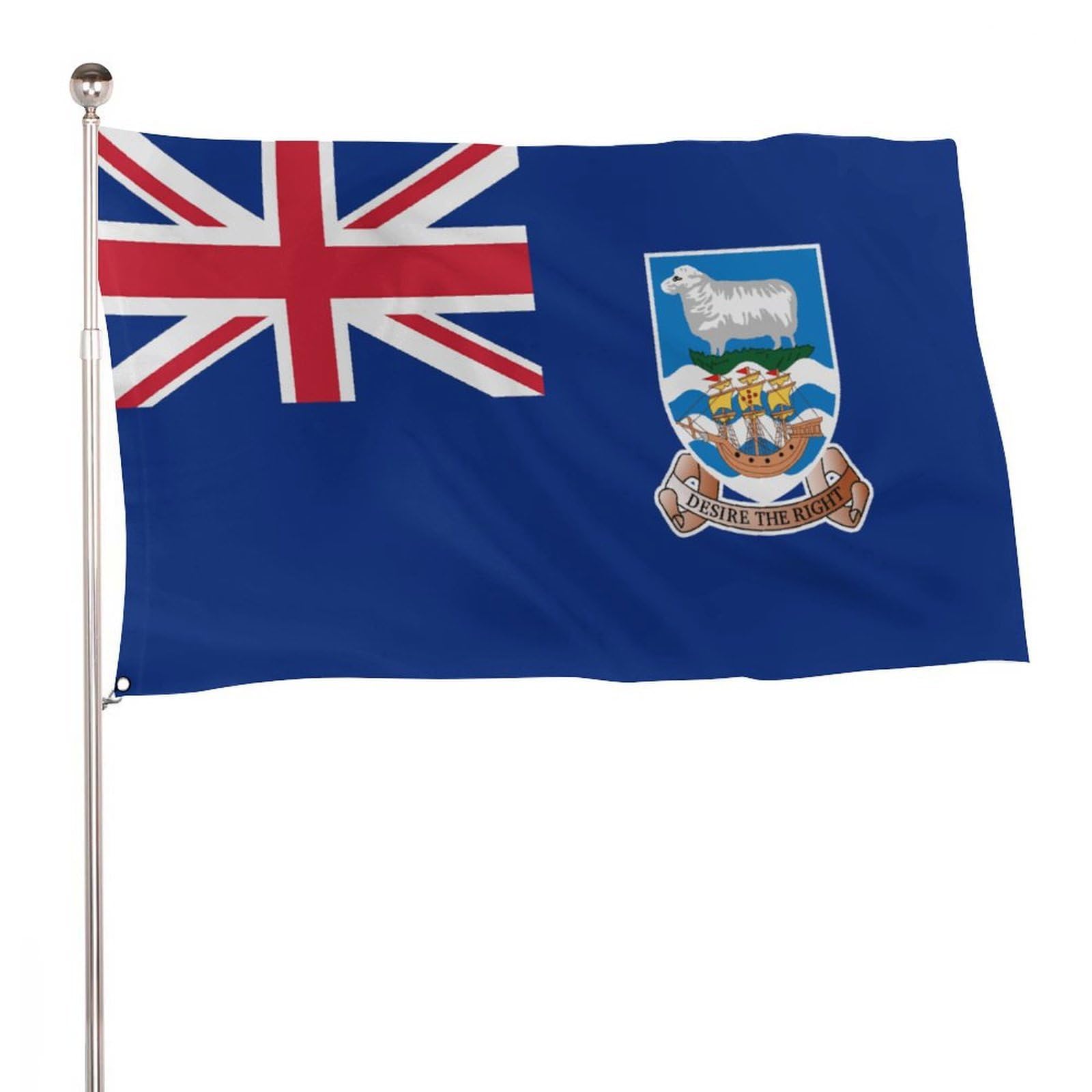 Falkland Islands Flag 115D Polyester 5x3 Ft with 2 Metal Eyelets