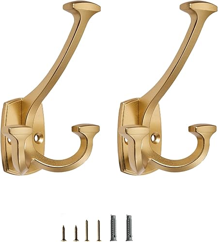 Miniatura 14 de Ganchos de Bronce Frotado al Aceite Grandes Montados en la Pared, Decorativos, de Doble Cara, Sólidos y de Alta Resistencia para Colgar Toallas, Oil