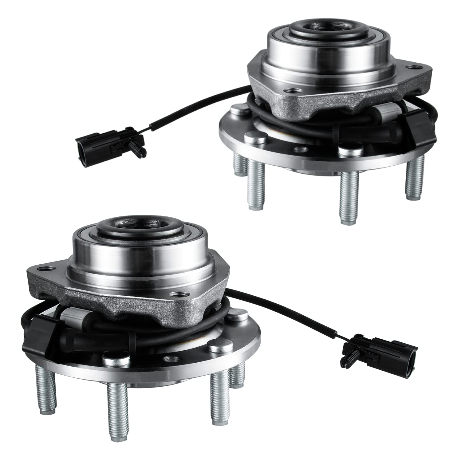 2PCS 513188 Front Wheel Hub Bearing Assembly for 02-09 Chevy Trailblazer & GMC Envoy, 04-07 Buick Rainier, 03-08 Isuzu Ascender, 6 Lugs w/ABS