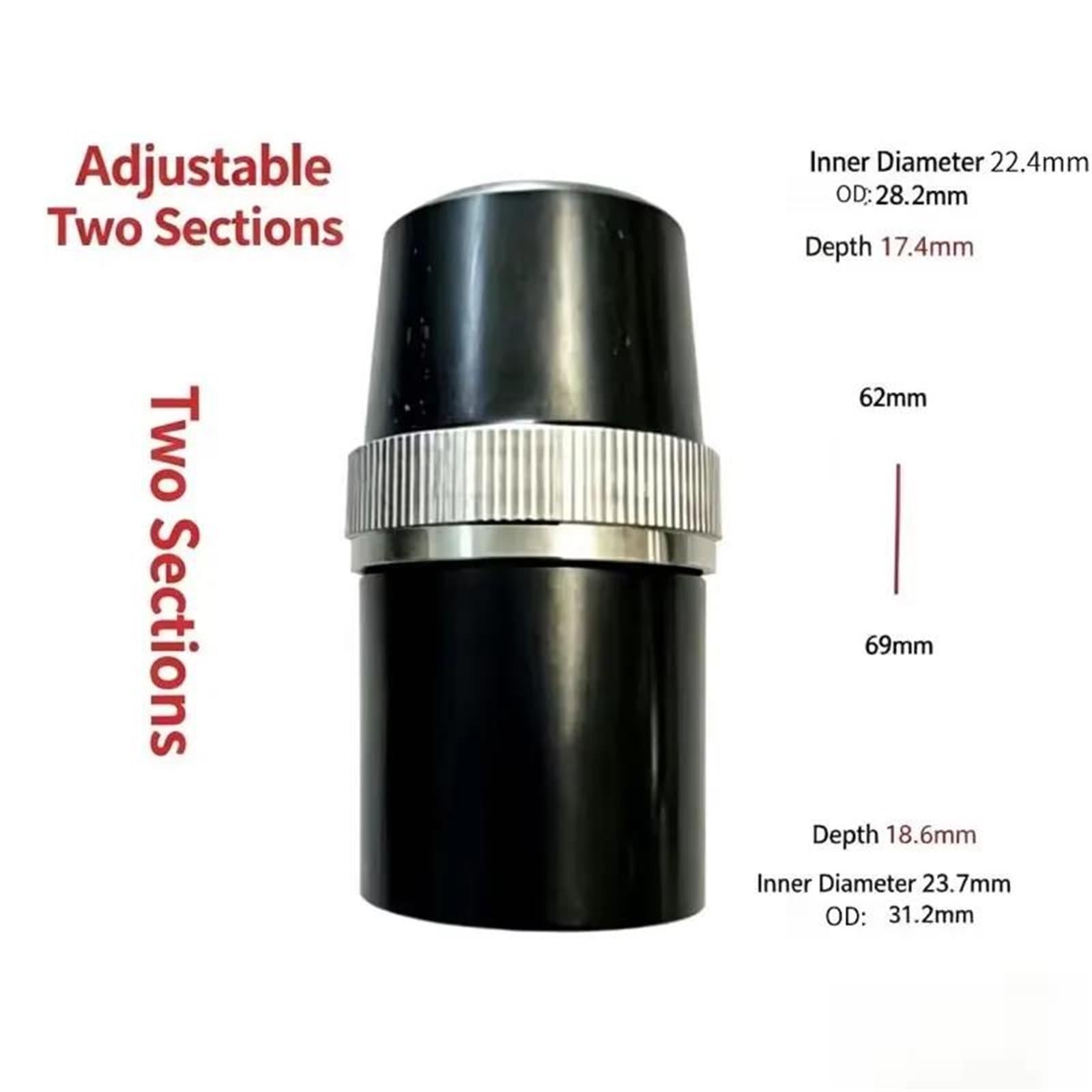Accessori Per Strumenti Musicali Clarinetto Clarinetto BB Telescopico Regolabile In Legno Di Sandalo Viola 62-69 Mm Parte Ricambio Per Strumento A Fiato | Accessori per clarinetto