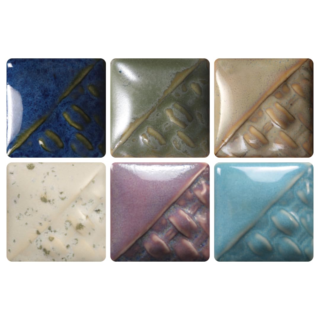 Mayco Stoneware Glazes 6-Pint Kit #3 (SWUAK3), 6 Assorted Colors