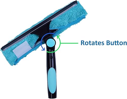 Miniatura 4 de Escobilla de ventana de 11 pulgadas y limpiador de microfibra 2 en 1 Combo Herramientas de limpieza (solo accesorio)