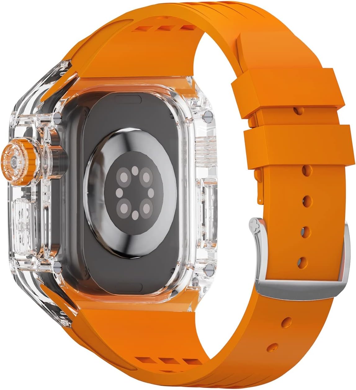 Modification Kit，For Apple Watch Ultra Band 49mm Transparent Clear Jelly Protective Cover Bumper Case Mod Sport Watch Strap