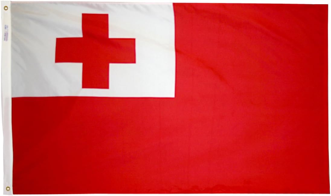 Annin Flagmakers Tonga Flag USA-Made to Official United Nations Design Specifications, 3 x 5 Feet (Model 221593)