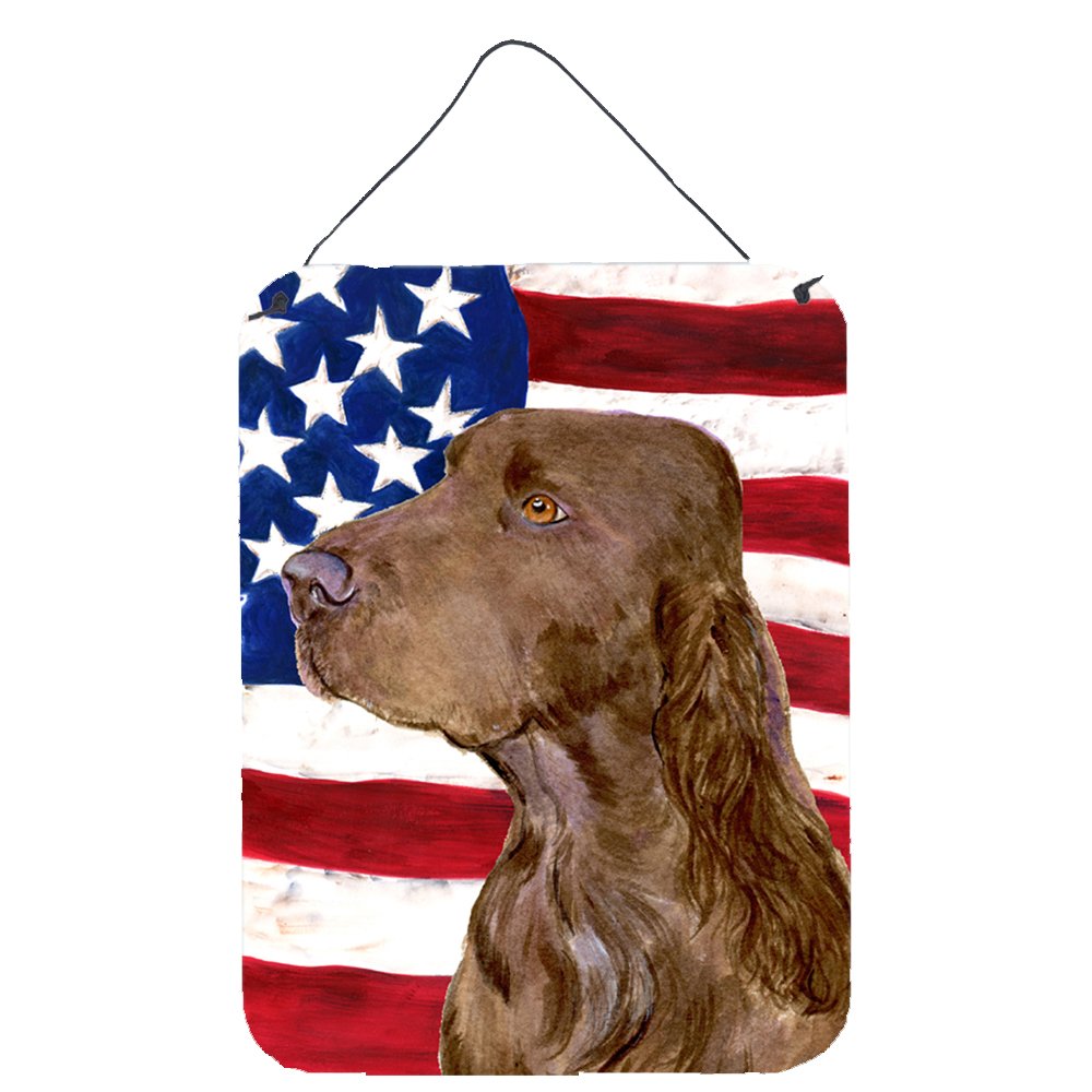 Impression murale Field Spaniel drapeau américain 40x30 cm