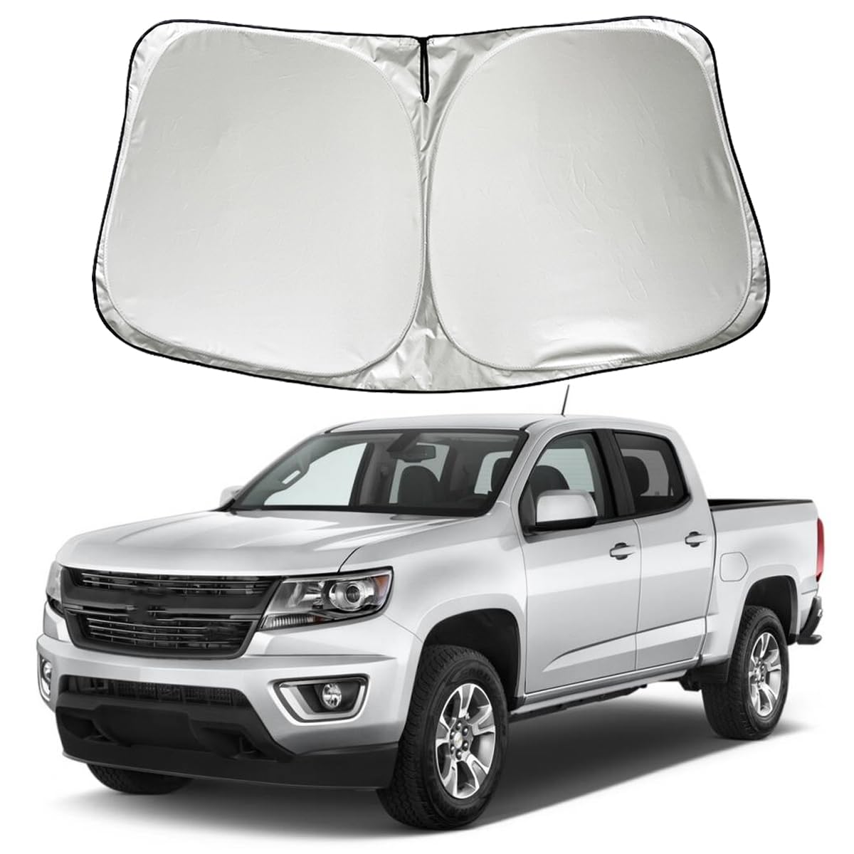 XHRING Windshield Sun Shade Sunshade Compatible with Chevy/Chevrolet Colorado 2026 2025 2024 2023 Accessories Car Front Window Sun Shield Protector Cover