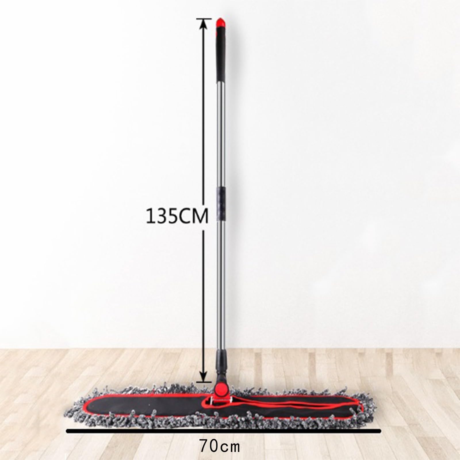 Trapeador de limpieza profunda para limpieza de pisos, ideal para madera dura, laminados, baldosas, almohadilla de trapeador de limpieza en seco y húmedo de microfibra A,135 * 70 * 10cm
