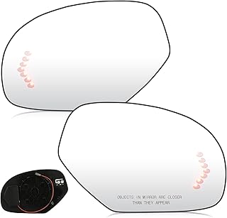 Youxmoto Driver Left & Passenger Right Side Mirror Glass for 2007-2014 Chevy Avalanche Silverado Suburban/GMC Sierra Yukon/Cadillac Escalade, with Heated Turn Signal, OEM 15874992