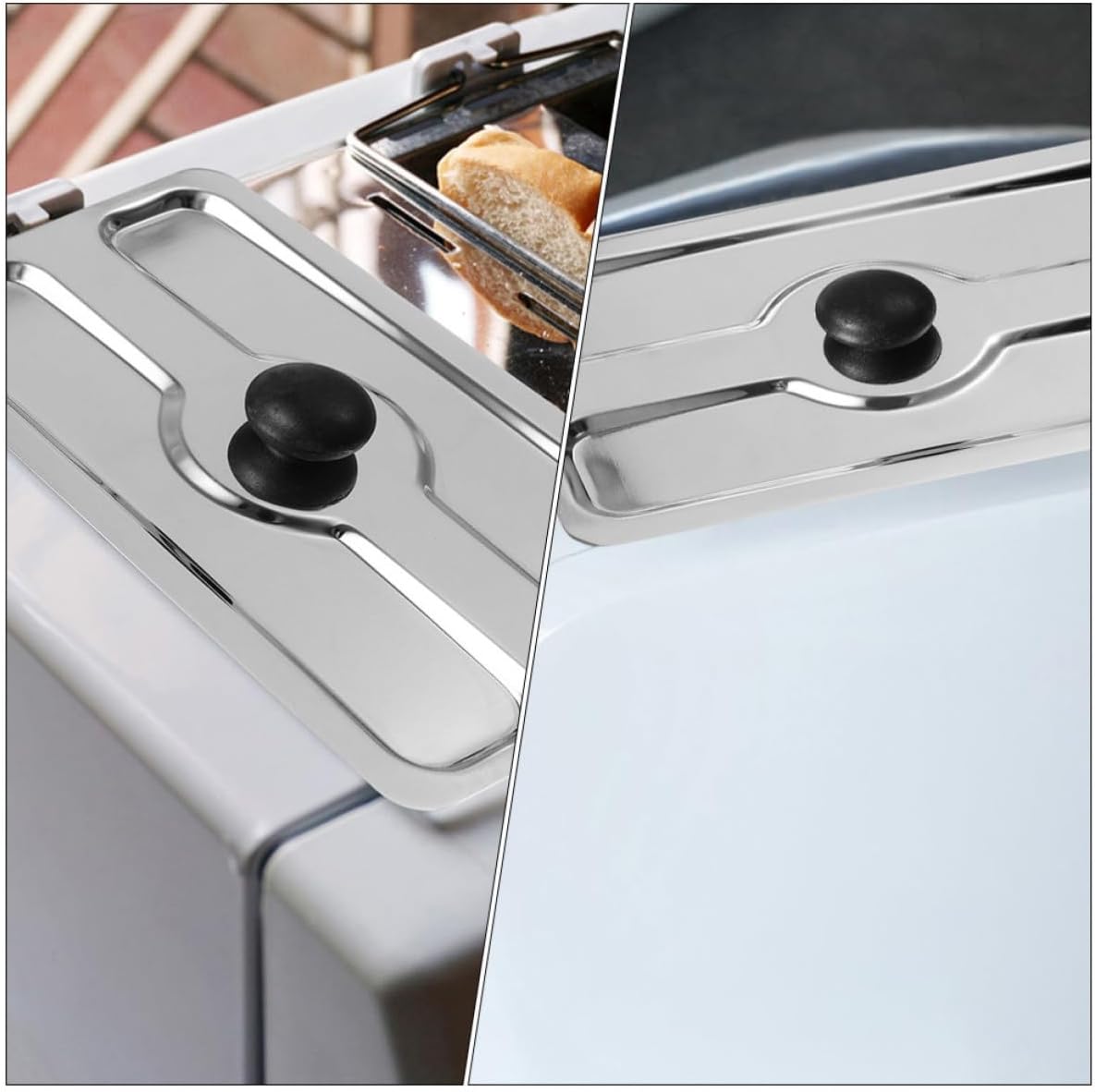 2pcs Stainless Steel Bread Maker Lid Cover for Kitchen Accessory