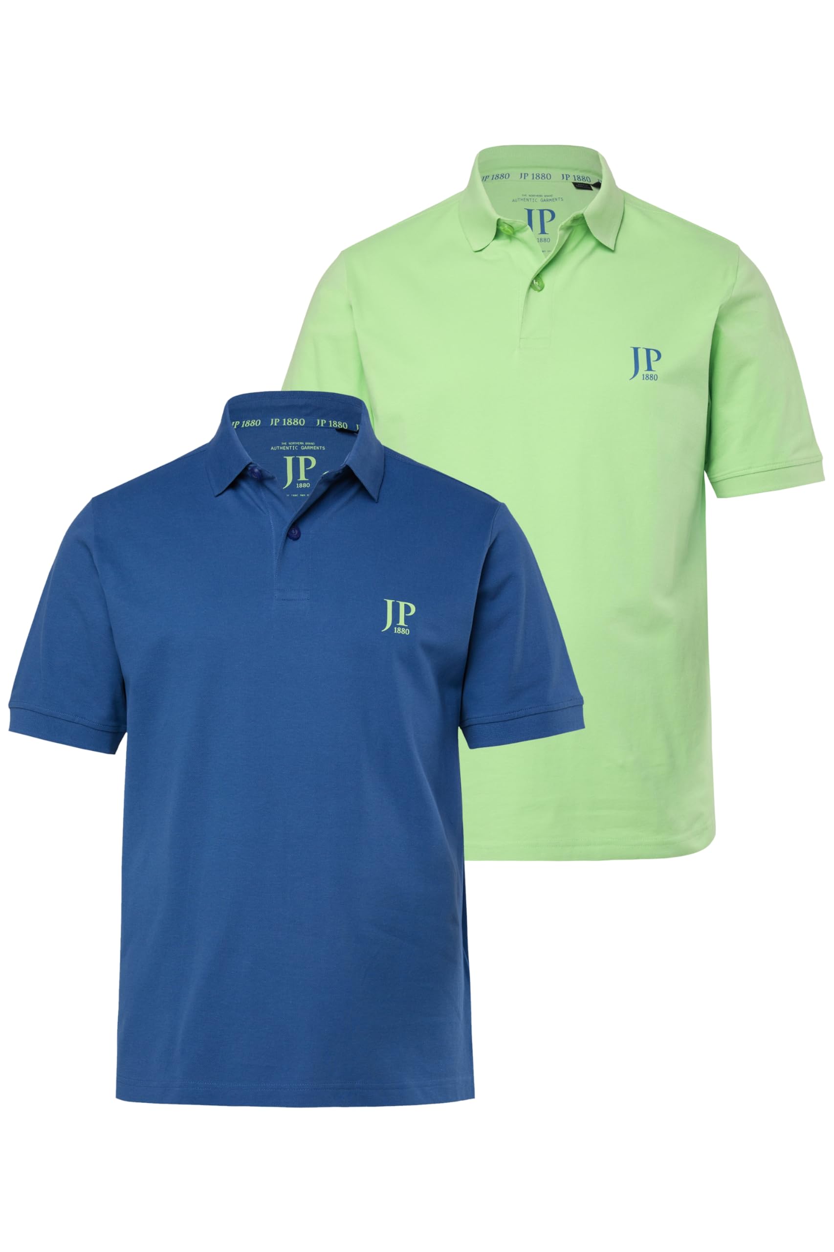 JP 1880 Herren große Größen Übergrößen Menswear L-8XL Poloshirts, Basic, 2er-Pack, Piqué, gekämmte Baumwolle, bis 8 XL 704317