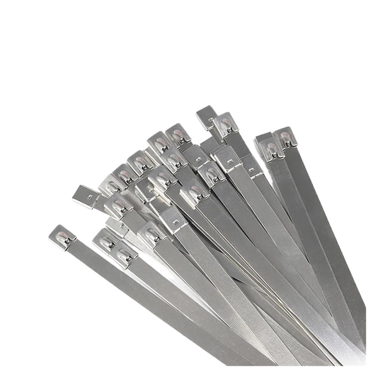 100 Pezzi Fascette in Acciaio Inox 304 da 4,6 mm, Resistenza Elevata, Autobloccanti, Multiuso (Ideali per Fissaggio Fasce Termiche per Scarichi)(800mm)