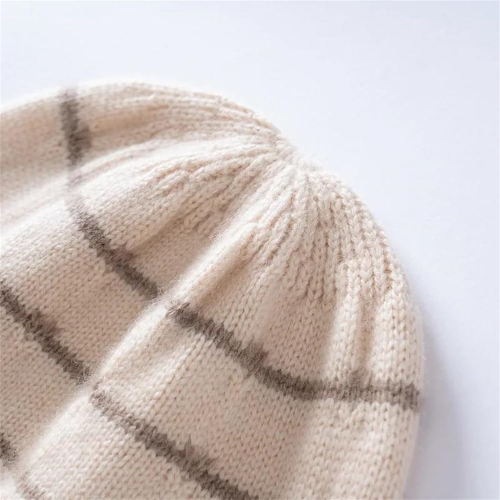 Gorro de Punto Gorros de Punto clásicos, Gorro de Punto Unisex Mezcla Lana Multicolor(Dark Gray9)