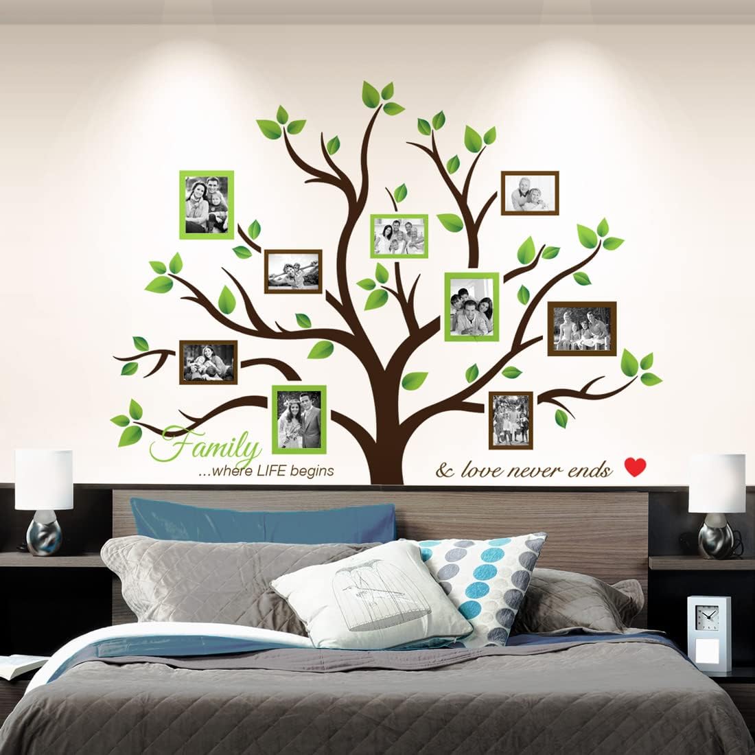 TIMBER ARTBOXLarge Family Tree Photo Frames Wall Decal - The Sweetest Highlight of Your Home and Family