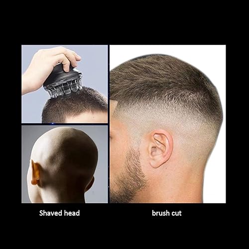 Miniatura 2 de Afeitadora de cabeza eléctrica cabezal de hoja voladora de 360 cabezal eléctrico impermeable para hombre cabeza calva seca y húmeda 1969ft de tiempo