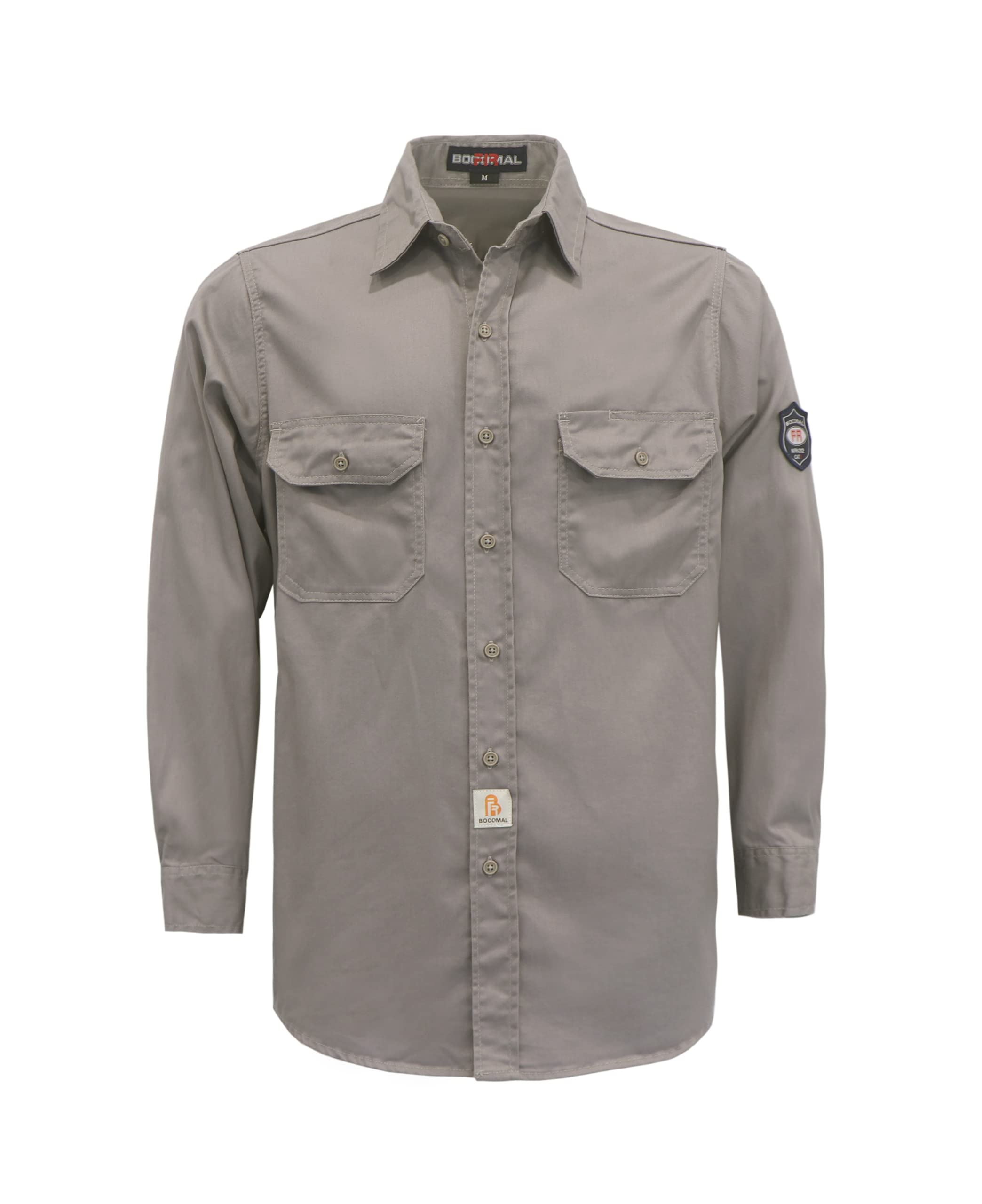 BOCOMALFR Shirts High Visibility/Hi Vis Flame Resistant/Fire Retardant Shirt 7oz Men's Shirts