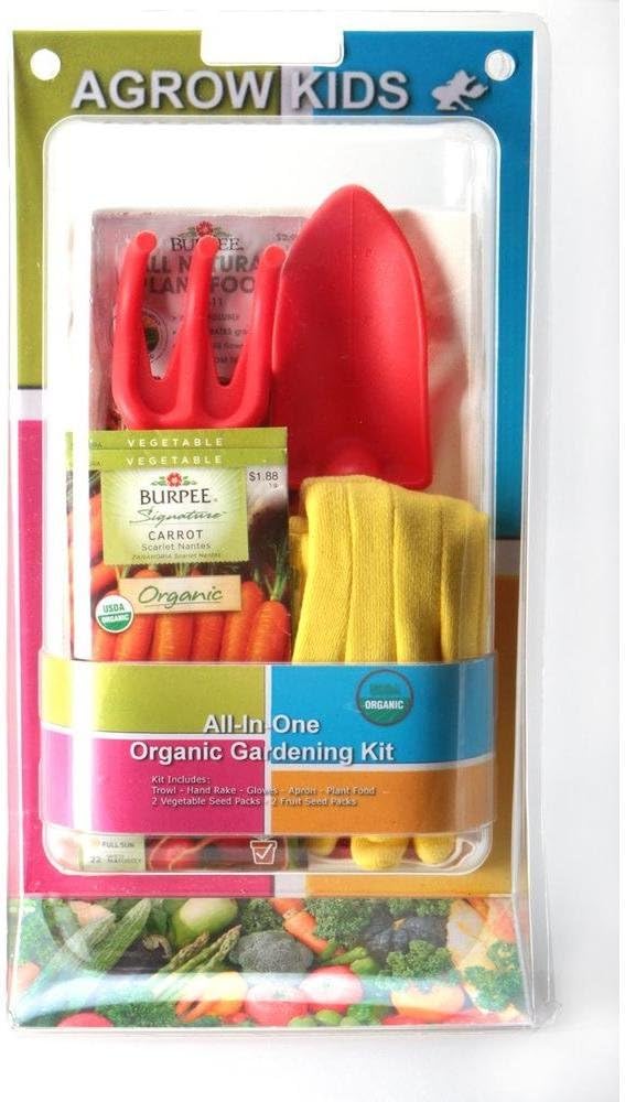 All-In-One Kids Gardening Kit with Tools and Organic Seeds