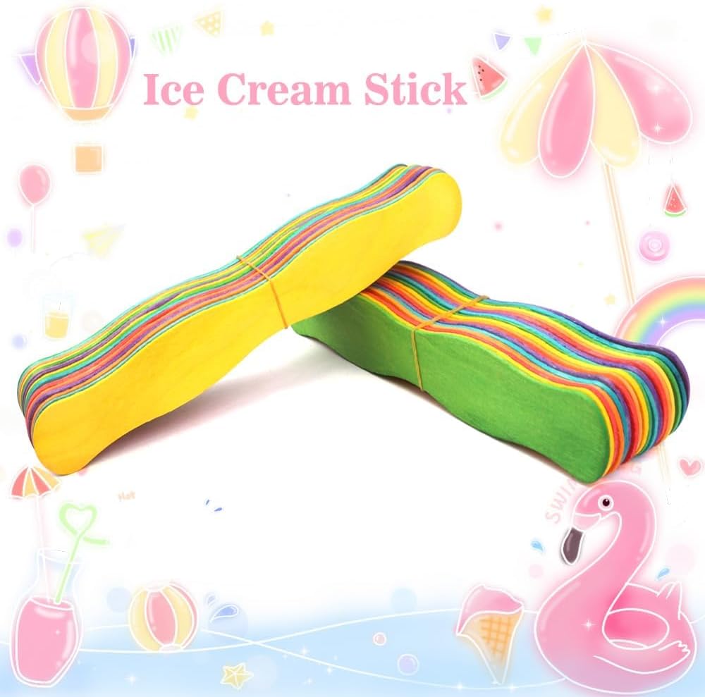 Fan Sticks Jumbo Popsicle Sticks 60 Pcs 8" Wooden Sticks for Crafts Popsicle Sticks for Classroom Names Paint Mixing Sticks Large Popsicle Sticks Wooden Sticks Sticks for Crafting