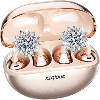 Jewelry-Inspired Clip On Earbuds,Comfortable Fit Open Ear Clip-On Headphones,Wireless Bluetooth Ear Cuff Headphones for Women,Removable Clip Earbuds Accessories