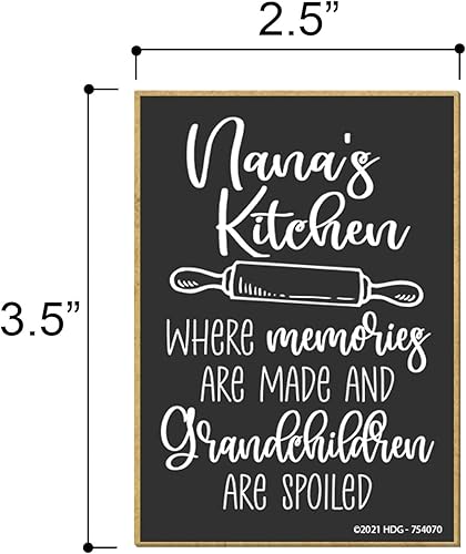 Miniatura 2 de Honey Dew Gifts, Nana's Kitchen Where Memories are Made and Grandchildren are Spoiled, 2.5 x 3.5 pulgadas, fabricado en Estados Unidos, imanes para
