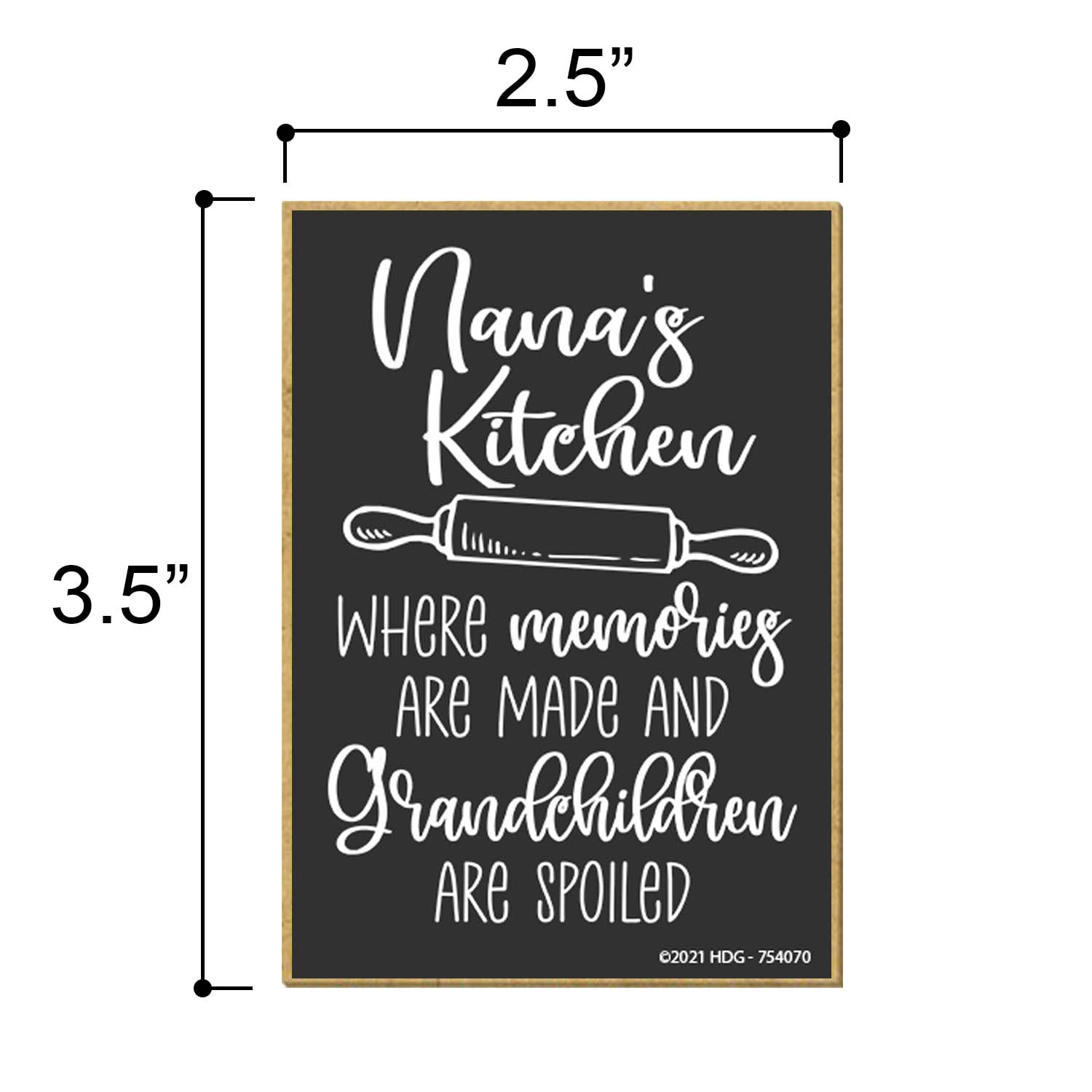 Kühlschrankmagnet Für Oma – „The Best Things Made In Nana's Kitchen Are Memories“, 6,3x8,9 Cm